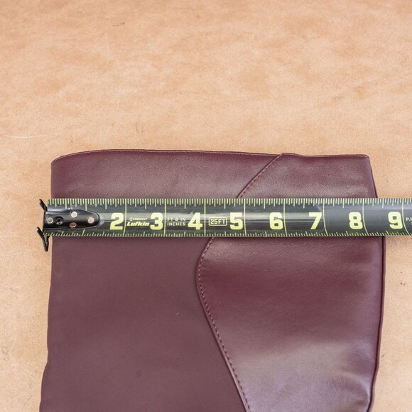 Easy Street Women Erica Burgundy Wide Calf Faux Leather Riding Knee Boots sz 10 - Picture 6 of 10